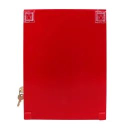 Rasper Acrylic Letter Box Wall Hanging for Home & Office Acrylic Mailbox with Lock Acrylic Suggestion Box for Office Acrylic Complaint Box for School (Wall Mounted) 12x9x4.5 Inches Red &Transparent image 5