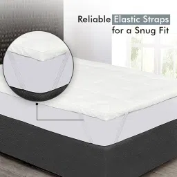 Linenwalas Microfiber Single Bed Mattress Padding/Topper, Hotel Quality Microfiber Mattress Topper for Comfortable Sleep (White- 36x78 inch) image 2