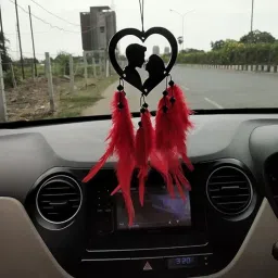 1 Pcs Handmade Romantic Couple Dream Catcher with Feathers – Car Hanging Ornament & Wall Décor for Love, Positivity & Stylish Gifting image 5