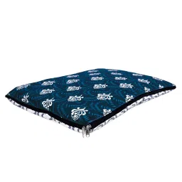 Divine Casa Microfiber 120 GSM Reversible Travel Comforter | 2 in 1 Blanket and Pillow | Lightweight & Compact | Easy to Carry | 220 x 140 cm, Bold Dark Blue image 1