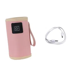 The Style Sutra Bottle Warmer Lightweight USB Milk Warmer Bag for Shopping Business Trip Mom Pink|Baby | Feeding | Bottle & Food Warmers image 5