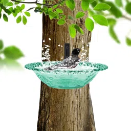 CALANDIS™ Wall-Mounted Bird Bath Large Capacity Bird Water Bowl for Terrace Lawn Patio Blue | Birdbaths | Bird & Wildlife Accessories | Yard, Garden & Outdoor Living image 4