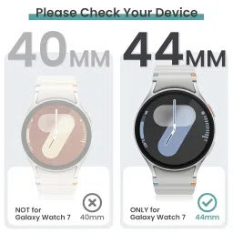 OpenTech Hard Matte Silicone Protection Front Case Cover Compatible for Samsung Galaxy Watch 7 (44 mm) (No Screen Protector Attached) (Black) image 1