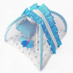 Kamal Child Care Super Soft Cotton Laddu Gopal Bed, Laddu Gopal Bister, Standard Size-0 to 6 no.(Butterfly-Sky) image 2