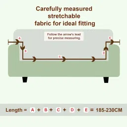 House of Quirk Universal Triple Seater Sofa Cover Big Elasticity Cover for Couch 140 GSM Sofa Slipcover (Dark Blue Lotus, 195-230cm) image 3