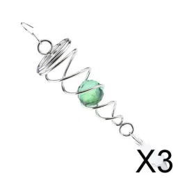 THE STYLE SUTRA® 3xMetal Crystal Spiral Twister Wind Twister Spinner for Indoor Outdoor Green | Home & Garden | Yard, Garden & Outdoor Living | Garden D?©Cor | Windmills & Wind Spinners image 2