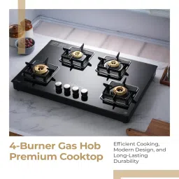Lifelong 4 Gas Burner Tops - 4 Burners Hob Top Gas Stove with Automatic Ignition - Toughened Glass Top Gas Stoves for Home & Kitchen - Automatic Gas Stove for Modular Kitchen (LLHT008) image 5