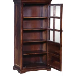 MADE WOOD Marcos Book Case, Display Shelf, Wooden Book Shelf (Sheesham Wood, Provincial Teak) image 5