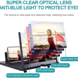 LATRICIAY 3D HD Screen Magnifier & Phone Holder – Screen Expander and Amplifier for All Smartphones image 2