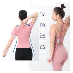 RASOIWARE Figure 8 Fitness Resistance Band, Arm|Back Training Elastic Ropes Shoulder Stretch Bands Exercise Equipment for Physical Therapy,Yoga,Pilates, Stretching (1) image 4