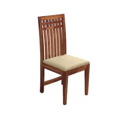 Handwoody Wooden Dining Chairs Only | Wooden Dining Chairs | Dining Room Furniture with Cushions | Dining Chair Set of 4 | Study Chair with Cushion for Dining Honey, Self Assembly image 3