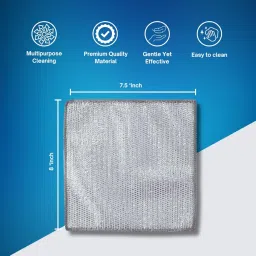 Double Layer Nxilo Scrubber for Kitchen (10 Pack) - Multipurpose Steel Scrubber for Kitchen, Scratch-Free Dish Wash Stainless Steel Cloth for Utensils, Pans & Sinks image 1