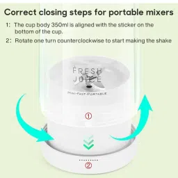 Portable USB Rechargeable Juicer Blender, 350ml Mini Mixer for Smoothies and Shakes, Blue image 5