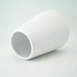 SATYAM KRAFT 1 Pcs Vase for Home Decor, Living Room, Office, Bedroom, Centre Table, Balcony,Ceramic Look Unbreakable Showpiece Flower Pot for Decorations (Off-White) (Only vase, No Flower) Size-20 cm image 5