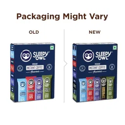 Sleepy Owl Pack of 10 Premium Instant Coffee Sachets | 2g Each - Flavoured Coffee Pouch | 5 Delicious Flavours - Original/Hazelnut/French Vanilla/Filter Coffee/Xpresso | Travel Pack - Easy to Use & Carry | Makes 10 Cups image 4