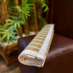 Handwoven Natural Darbha Grass Mats for Medidation/Prayers - Eco-Friendly, Stylish Home Décor (20 x 24) Inch image 1