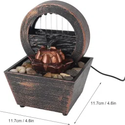 Achyut Tabletop Fountain, USB Tabletop Water Fountain with LED Lights, Desktop Fountain Ornaments, Tabletop Waterfall Meditation Fountain Waterflow for Living Room Office Home image 2