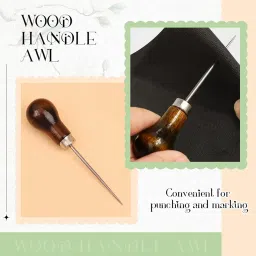 CoolShef 12Pcs Book Binding Kit – Leather Craft Tools with Bone Folder, Waxed Thread, Awl & Large-Eye Needles | Stitching Tools for Tailoring and Handmade Bookbinding Crafts image 3