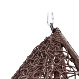 Hanging Swing Chair Without Stand Include Soft Fluffy Cushion - Hammock Chair, Egg Swing Chair for Balcony, Bedroom, Garden, Outdoor, Indoor, Terrace (Golden with Green Cushions) image 3