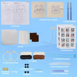 PATPAT® Punch Needle kit-2 Embroidery kit for Beginners,Punch Needle Kits Adults Beginner,Needles, Easy-to-Follow Instructions image 1
