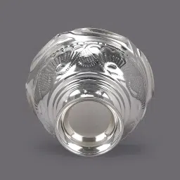 Sigaram German Silver Plated Pooja, Flower Basket, Fruit Basket for Pooja Thali, Decorative Traditional Basket Silver Plated (1 Pieces, Silver) image 4