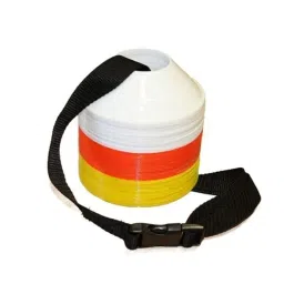 CRAZX Soccer Mini Disc Cones | Mini Durable disc Cones. Comes with Carry Strap | Marker Cones 6 INCH for Soccer Cricket Track and Field Sports,Elementary Marker Cones (20) image 2