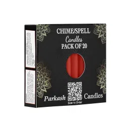 Parkash Candles Paraffin Wax Chime Candles Set of 20 | Ritual Spell Candle | Unscented (Red) image 5