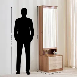 Home Centre Samuel Dresser Mirror with Drawers - Brown image 2