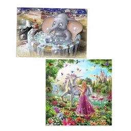 TRENDYNEST 2Pcs 5D Diamond Embroidery Painting Elephant Beauty Stitch Kits | Needlecrafts & Yarn | Embroidery & Stitch | Hand Embroidery Kits image 1