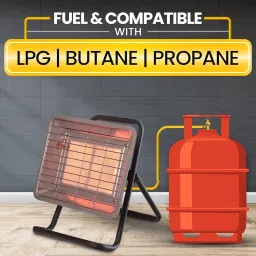 Warmex Gas Room Heater for Bedroom with High Thermal Efficiency Fan Heater for Winter | Fuel And Compatible LPG | Butane | Propane ISI Certified With 1 Year Warranty image 1