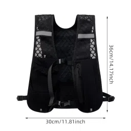THE STYLE SUTRA Hydration Vest for Men Women Reflective Water Pack for Trail Race Marathoner Black image 1
