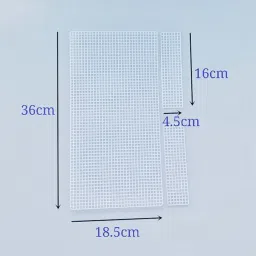 Merishopp 10 Pieces PVC Mesh Canvas Bag Sheets DIY Bag Making 21x18x7cm Crafts | Needlecrafts & Yarn | Rug Making | Latch Hooking | Latch Hooking Kits image 2