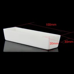CALANDIS 100x30x20mm Alumina Ceramic Corundum Crucible Boat Sample Holder for Tube Muffle Furnaces image 5