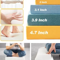 GOUHOME Custom Bench Cushion, Bay Window Seat Cushions Indoor, 50D High-Resilience Foam Cushions, 6 Fabrics, and 100+ Colors to Choose from with Non-Slip Bottom and Zipper for The Church Bench image 3