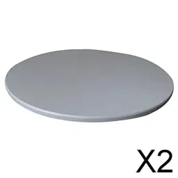 2xWaterproof Non-Slip Round Fitted Tablecloth Table Cover Cloth 120cm Gray image 1