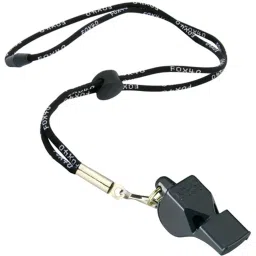 Fox 40 Classic Official Whistle With Lanyard (Black) image 2