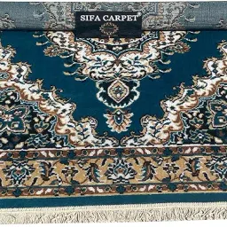 Heavy thikness Quality Carpet for Living Room and Drawing Room Size 8x10 feet Blue Color, Rectangular image 2