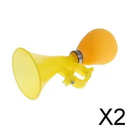 ECOMISTIQ®2xKid PVCHorn Bell Ball Trumpet Warning Alarm Children Yellow|Sporting Goods | Cycling | Bicycle Accessories | Bells & Horns image 1
