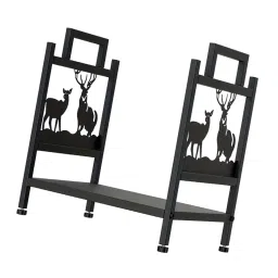 Merishopp Firewood Rack Outdoor and Indoor Wood Pile Storage Rack for Indoor Fireplace|Home & Garden | Log Holders & Carriers|1Metal Firewood Log Rack image 3