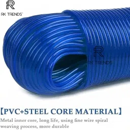 RK Trends PVC Coated Steel Anti-Rust Wire Rope Washing Line Clothesline with 2 Plastic Hooks 1 for Drying Hanging Clothes (Pack of 1, 20 Meter) image 3