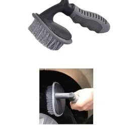SHOPHOUSSES STREET T-Type Car Tire Cleaning Brush Scrubber with Anti-Slip Handle | Multi-Functional Wheel Rim & Hub Cleaner | Universal Tyre Washing Tool for All Cars & Bikes image 2