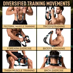 Twister Arm Trainer for Men - Adjustable Chest Workout Equipment for Home Gym, Muscle Builder & Strength Training for Arms, Chest. Blue, 70-110lb image 1