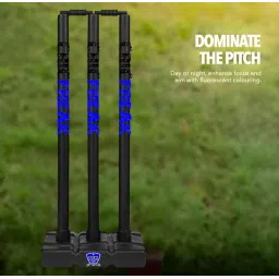 Plastic Cricket Wicket with Stumps Set | Durable Cricket Stumps for Kids & Adults | Portable Outdoor Cricket Kit with Base for Garden, Beach, Backyard, Training & Fun Play_BSM4 image 1