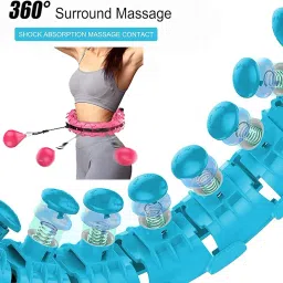 Gnanex Smart Weighted Hula Hoop Ring for Weight Loss, 24 Detachable (48 Inch) Infinity Fitness Hoop Plus Size for Women & Adults Smart Exercise Equipment image 4