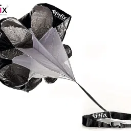 Fitfix® Nylon Fabric 40" Resistance Training Speed Running Chute for Fitness Training Football Soccer Tennis Basketball (Black) image 4