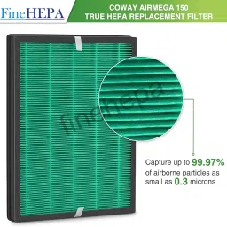 Finehepa Filter compatible with Coway air purifier 150 green image 2
