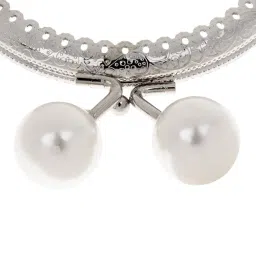 SECRET DESIRE 8.5cm Metal Frame Clasp for Purse Handle Bag Candy Bead Head Pearl White image 2