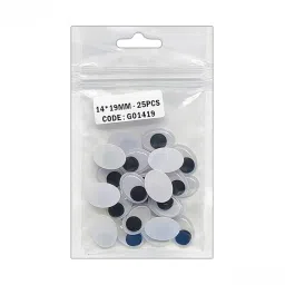 Googly Eyes, Round – Wiggly Eyes for Crafts, DIY Projects, and Decorations (Oval 14X19 (25 PC)) image 1