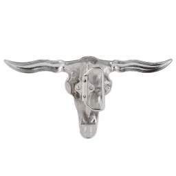styleheaven Longhorn Steer Head Shape Western Style Belt Buckle Silver Tone For Men image 5