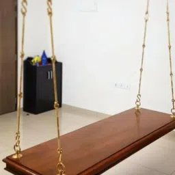 S Design Heavy Duty Hooks for Hangning Swing Chain Link Jhula Hanging Hooks Accessories for Home Decor (Pack of 4) (Antique Golden Brass Finish) image 4